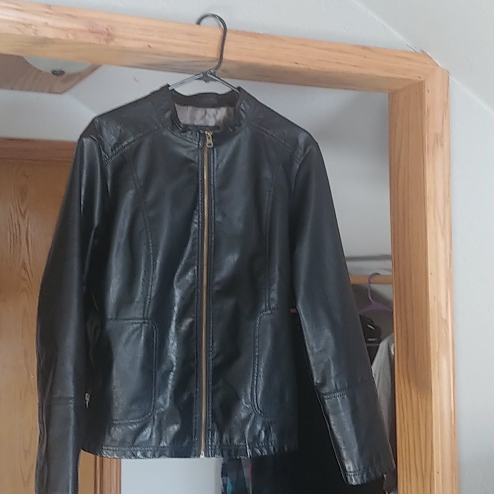 Fake leather jacket